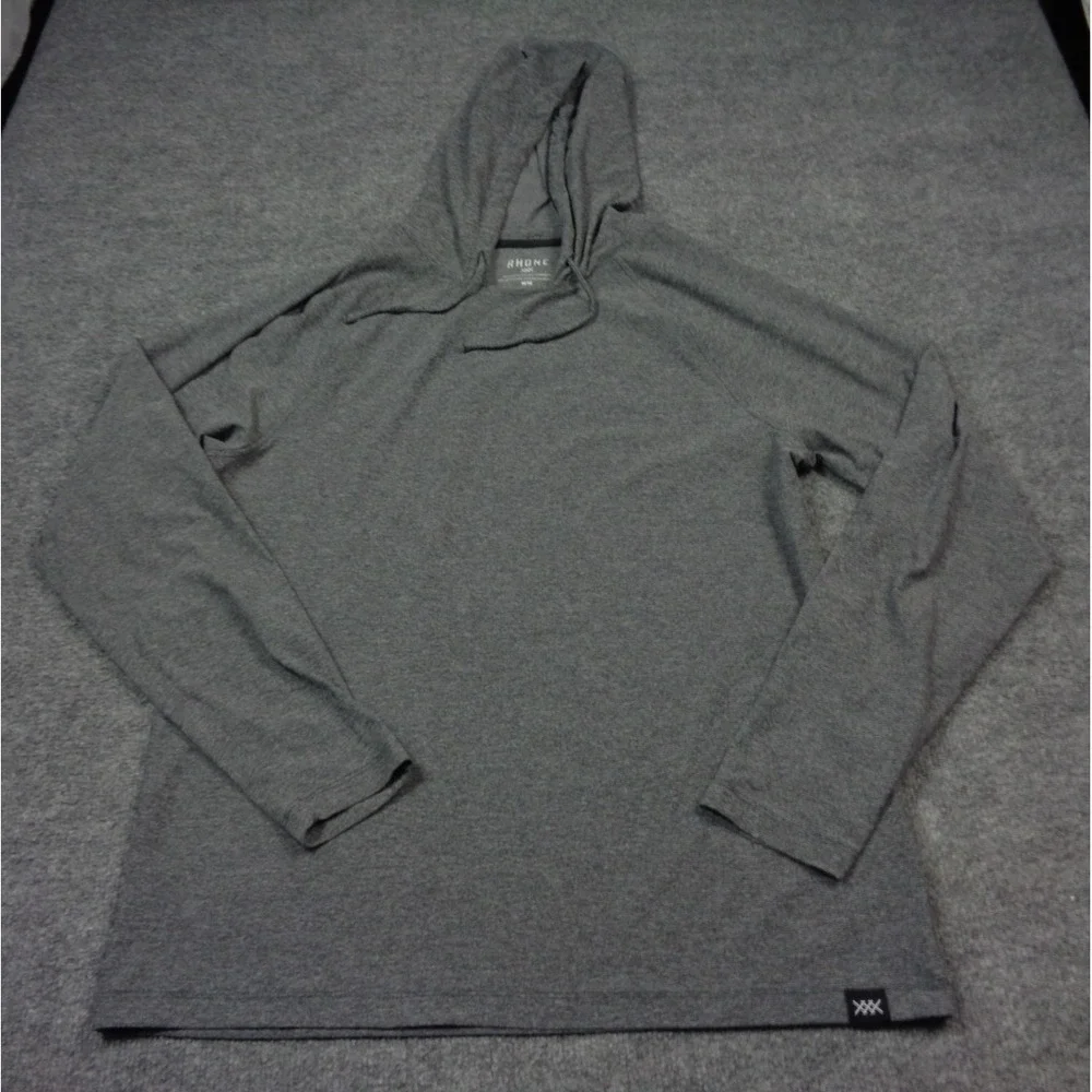 Rhone Hoodie‎ Pullover Mens M Gray Athletic Reign Performance Drawstring Stretch